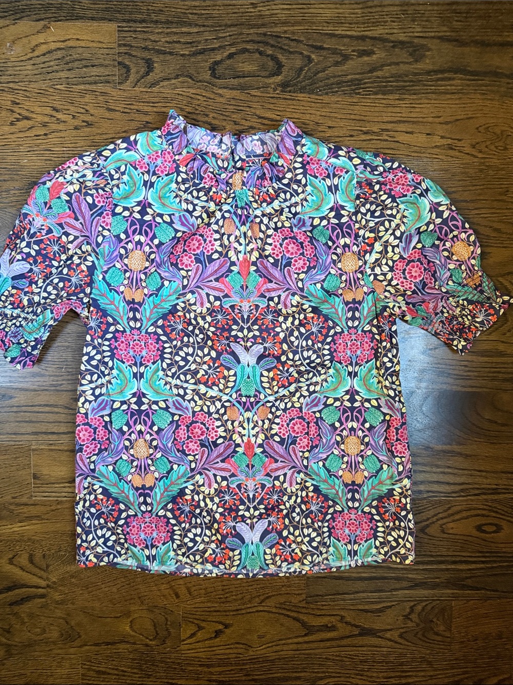 J Crew Liberty Fabric Floral Blouse Size Small